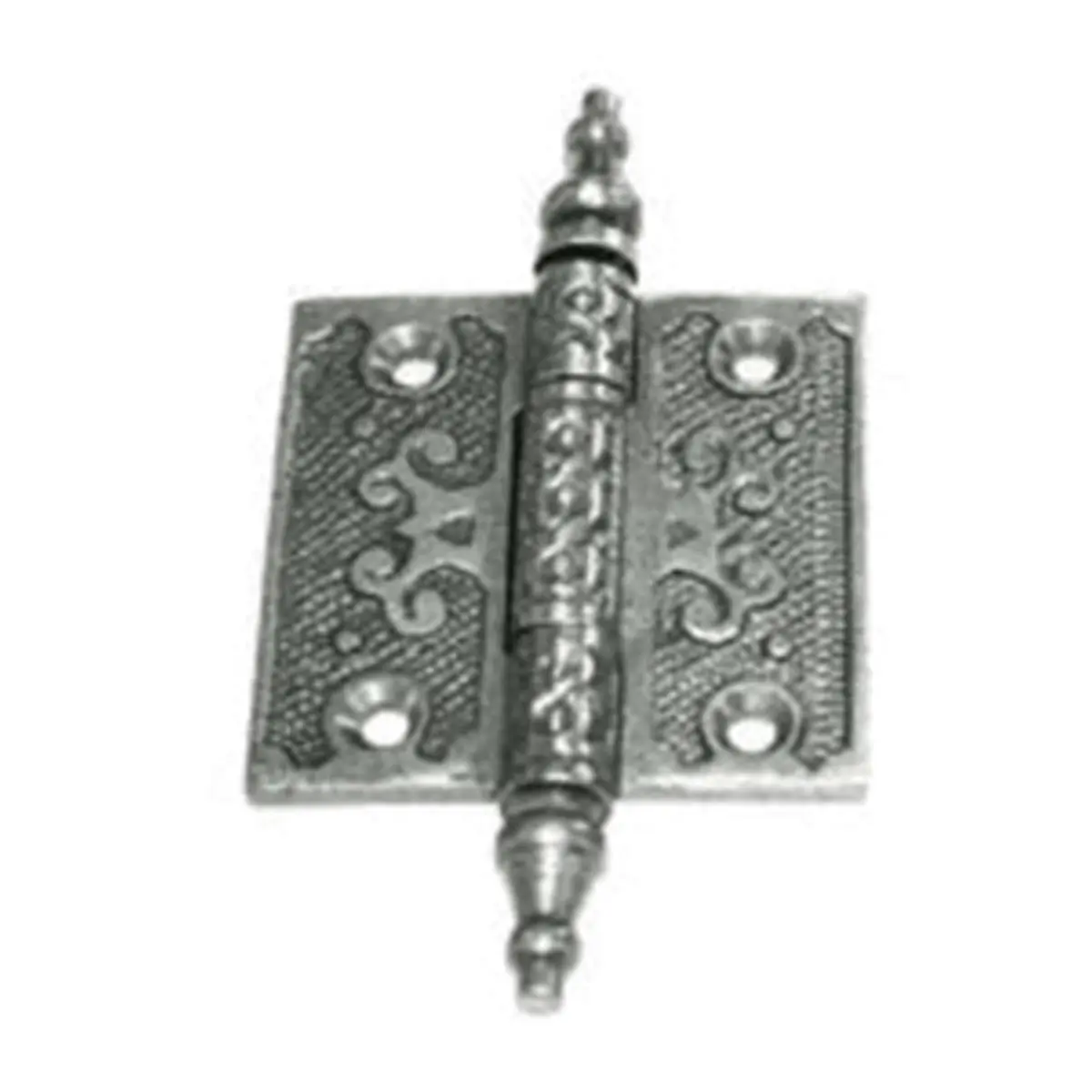John Wright Classic Style Cast Iron Victorian Leaf 1 Pair Door Hinges, 2-1/2" H x 2-1/2" W Heavy Cast, Authentic Aged Patina, Lacquered to Preserve Finish, for Sailing Water Sports