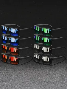 8pcs latest model unisex sports sunglasses,available in multiple colors,adopt UV400 protective lenses,classic solid color frame paired collocation rubber nose pad for comfortable and slip resistant performance,perfect choice for outdoor activities