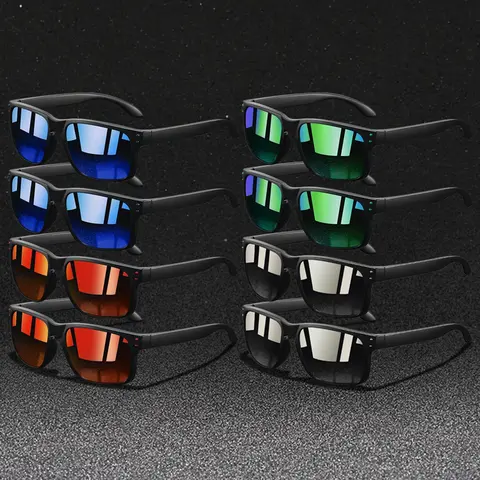 8 pairs of retro metal rivet decoration glasses, multiple lens color options, solid color frame paired with rubber nose pad, comfortable to wear, suitable for daily wear, men's and women's accessories, Casual Sunglasses, Fashion Shades