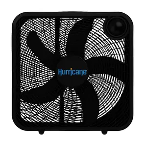 Hurricane 20 Inch Classic Series Floor Box Fan with 3 Speed Settings, Black