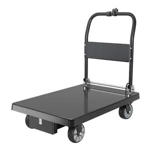 Heavy duty all wheel drive flatbed electric truck for steel storage and transportation