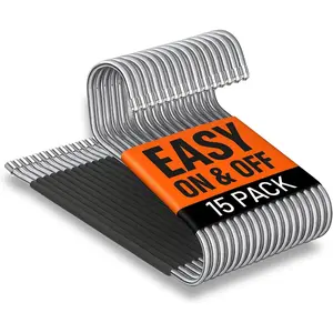 Pants Hangers For Men-15 Metal Pant Hangers Non Slip Open Ended Trouser Hanger