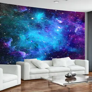 1pc Ultra Large Size Starry Sky Landscape Tapestry, Large Size Peach Light Beige Photo Background, Bedroom Aesthetic Hanging Tapestry for Bedroom Office Living Room Home Decor Cheap Room Decor, Photography Background Cloth with Free Accessories