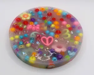 Peace, Love, & Happiiness Picky Pad ~ Fidget for Picking ~ Bead Picking ~ Skin Picking ~ Sensory Picking Pad