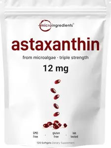 Astaxanthin 120 Softgels 12mg - Supports Eye Health and Joint Health
