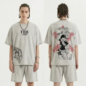 Toji Fushiguro Tee Washed – Jujutsu Kaisen: Execution The Shibuya Incident × Culling Game Prelude Vintage Oversized Heavy Cotton Double Printed Front & Back Anime Manga T-Shirt, Sleeve Short American Casual