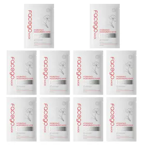 Collagen Face Mask - Hydrating & Moisturizing Sheet Mask with Natural Centella Asiatica for Soothing Skincare, Deeply Nourishing Dry Skin 4-Count, Moisturizer Hydrate,black friday