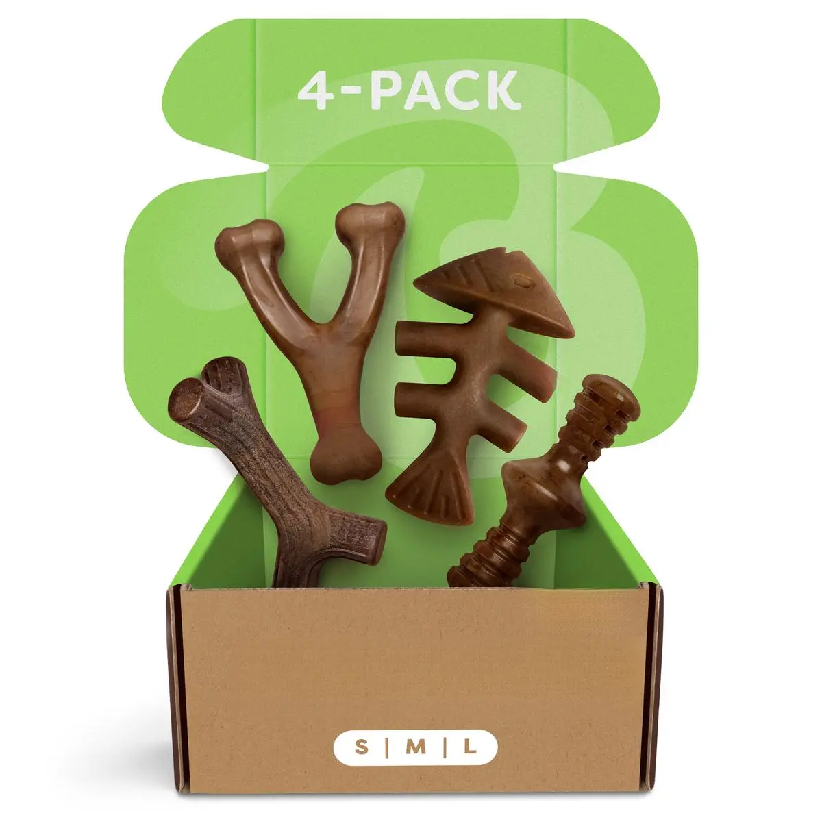 Classic Chew Collection 4-Pack Durable Dog Toys - Real Flavor, Long-Lasting Play, Chew Stick for Dogs