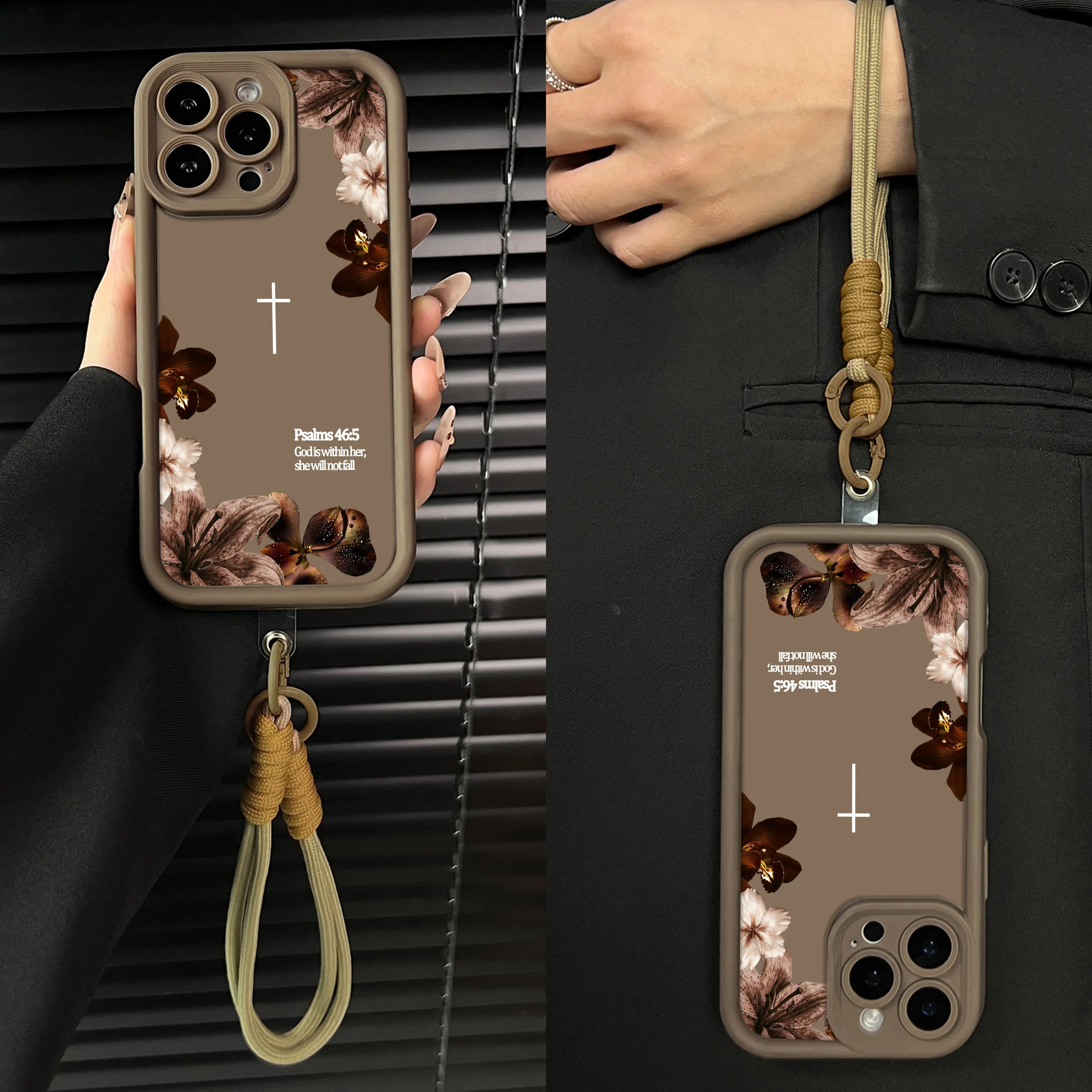 Khaki+lanyard