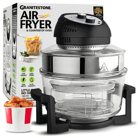Granitestone 16 Quart Extra Large Air Fryer - Oil-Less Crispy Cooking for Healthier Meals