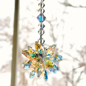 1pc Octagonal Bead Snowflake Ornament, Festive Winter Decor, Unique Holiday Decoration, Perfect Gift Idea for Christmas & New Year