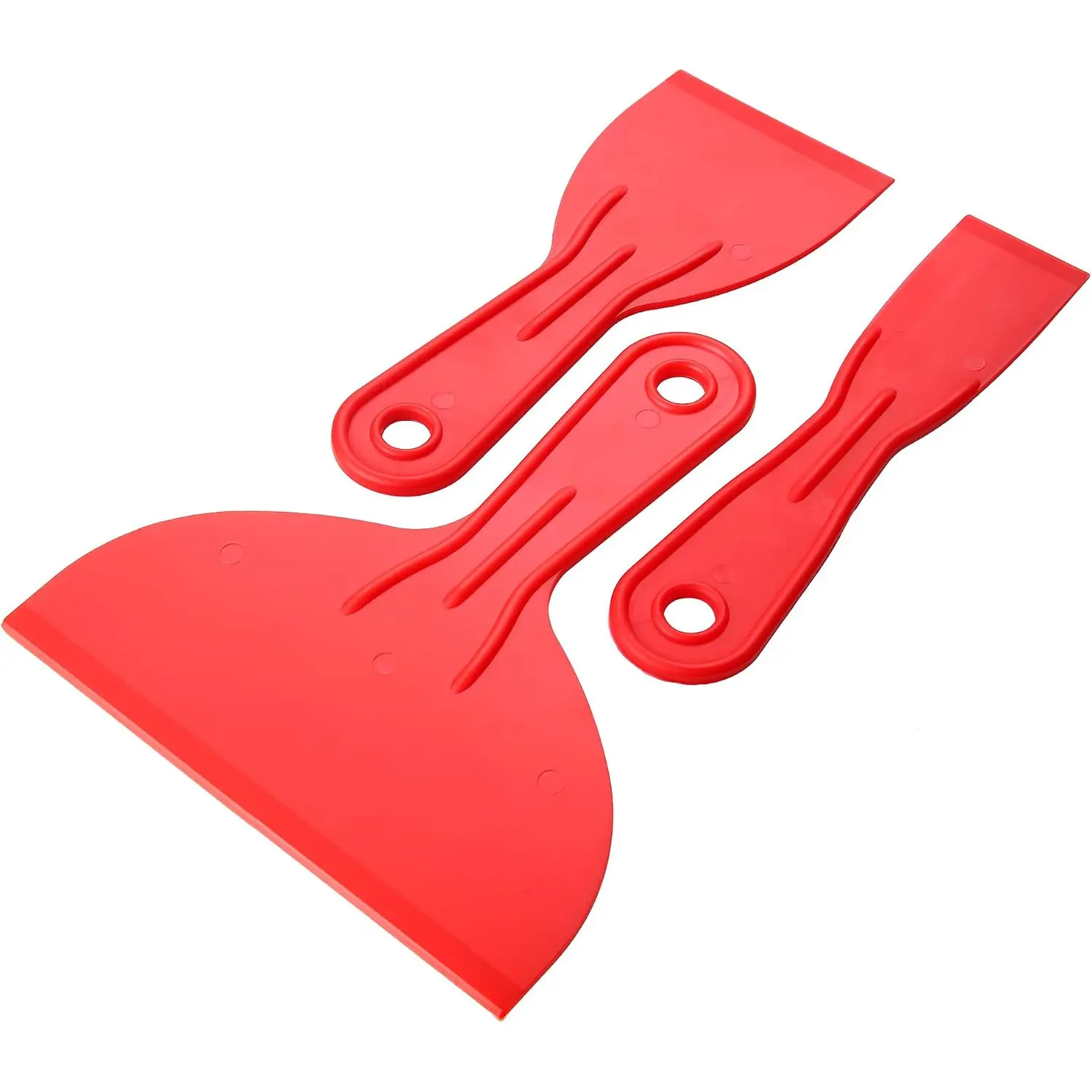 3 Pcs Putty Knife,Flexible Plastic Paint Scraper Tool for Spackling