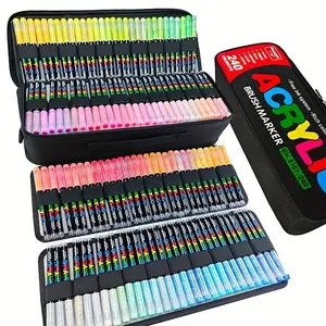 240 Color Liquid Acrylic Marker Set with Bag, Portable Markers for Art Drawing Sketching, Perfect Gift for Artists Holidays