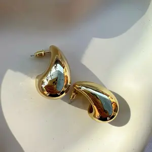 Valerie Earrings - Gold Plated Teardrop Design for Elegant Everyday Wear