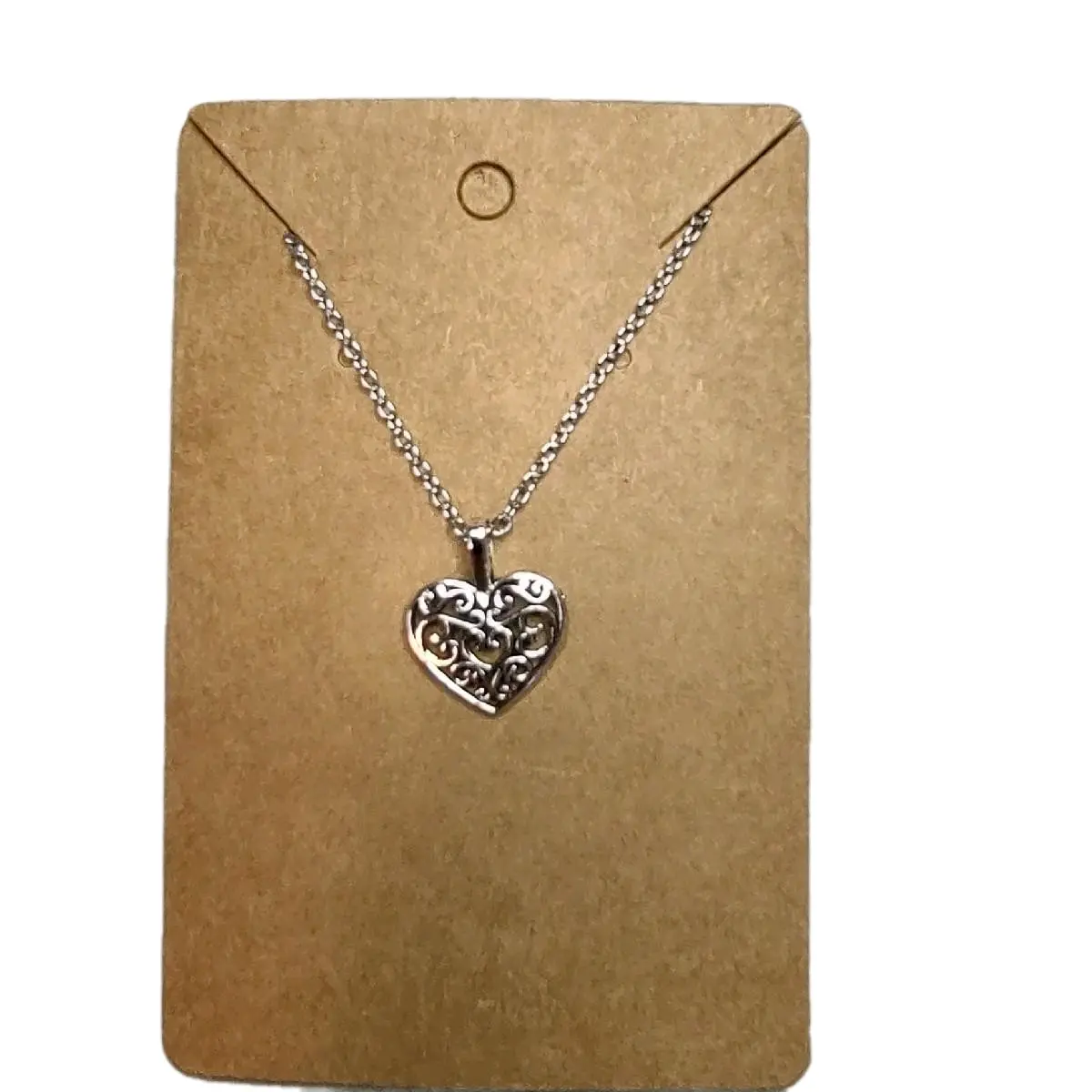 Silver Necklaces for Women, 2cm Heart Pendant High-Quality Silver Necklace, 18-in Chain Dainty Layering Jewelry Gift for Special Occasions