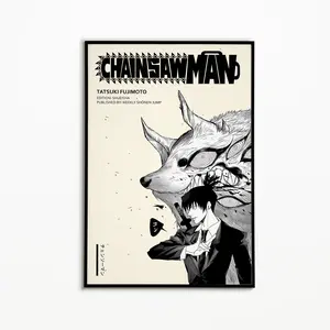 Aki Poster, Chainsaw Man, Anime Denji Power Makima Manga, Wall Art Decor, Gift for Anime Fan, No Frame, Free Shipping