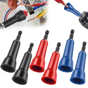 6 fast wire and nut twisters for drill bit | Rotate and twist wire connector sleeve, metal wire connector driver with 1/4 "chuck, wire stripping and twisting tool for fast fastening wire. Repair