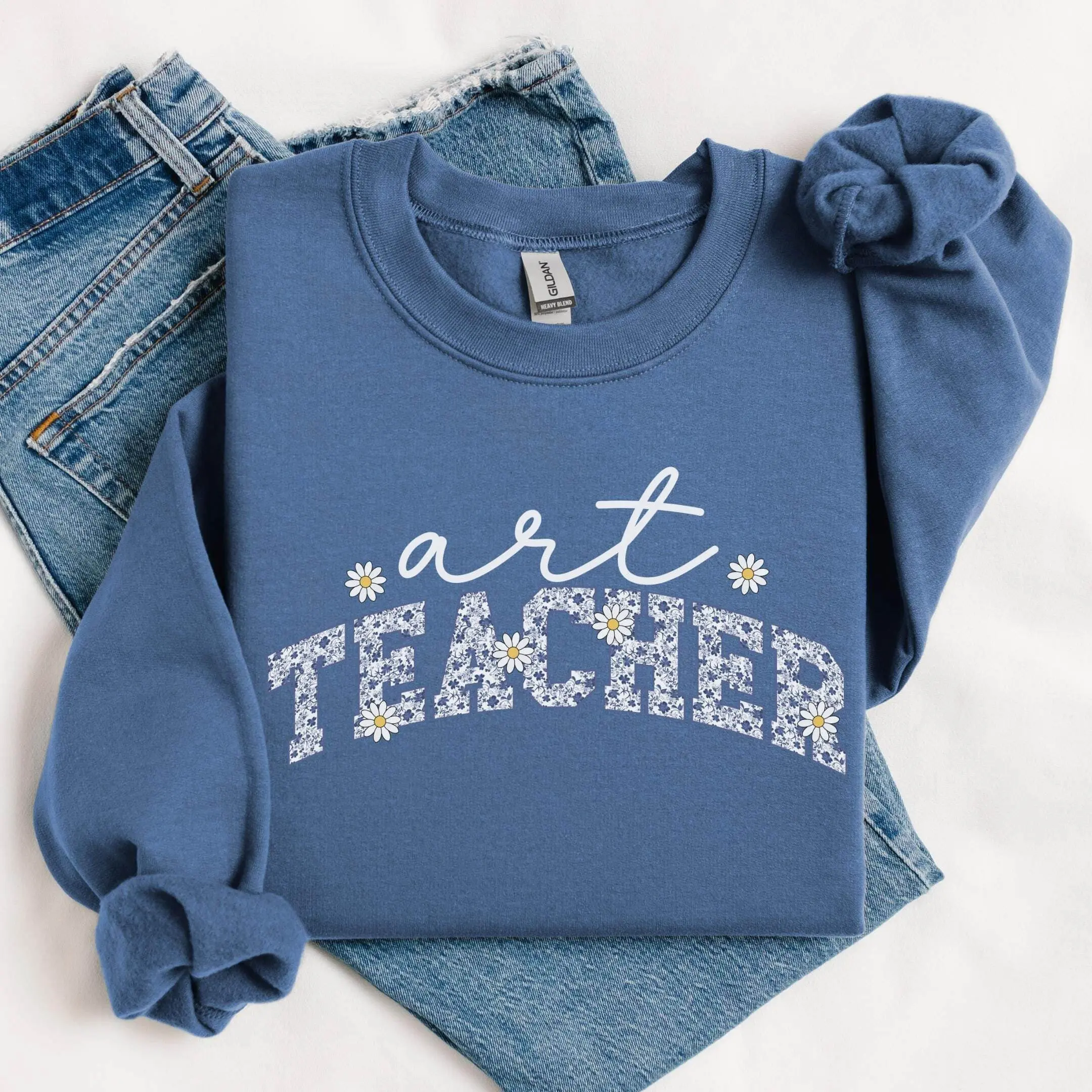 Toile Art Teacher Sweatshirt , Floral Specials Teach Sweater, Preppy Drawing Sketching Shirt, Daisy Chinoiserie Art Teacher Appreciation Gift