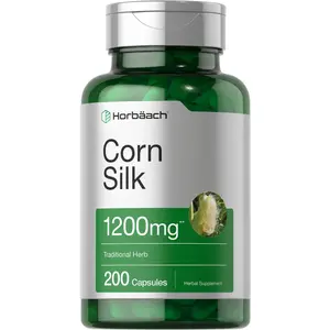 Horbäach Corn Silk Capsules 1200mg | 200 Count | Non-GMO, Gluten Free Extract Supplement