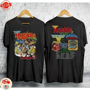 [SALE UP TO 30%] VTG 1988 Van Halen Monsters of Rock Concert Unisex T-Shirt S-5XL Double-sided printing