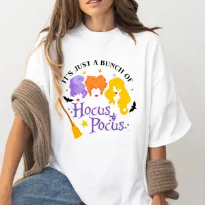 Hocus Pocus Witch T-shirt, Halloween Witch Shirt, Crew Neck Tshirt Or Hoodie, Unisex T-shirt, Halloween Tee, Hocus Pocus Tee, Grimm's Fairy Tales, Halloween Outfit, Halloween Wand Tee Crewneck Comfort Womenswear Underwear Unisex Cotton Soft Comfortable