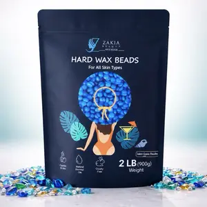 Zakia Beauty 2 LB Luxury chamomile Hard Wax Beads for All Skin Types, Smooth Comfort, Sensitive Areas, Professional Waxing Body Care