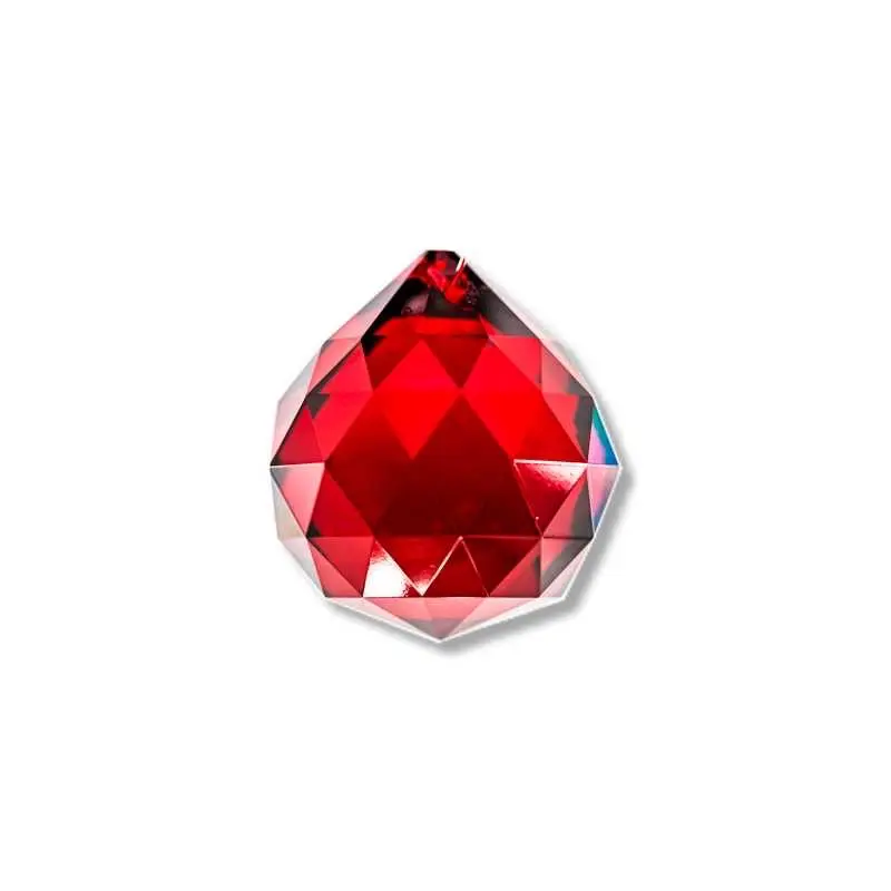 Red Crystal Ball + Crystal + chandelier