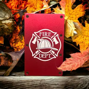 High-Quality Stylish Fire Dept Wallet for Men, Luggage & Bags