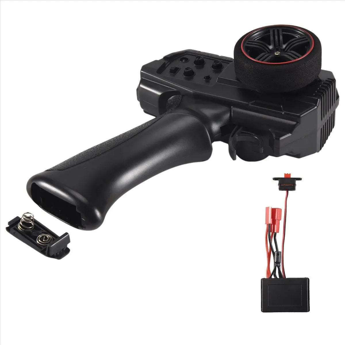 AX-7S 2.4G 3CH Transmitter Remote Controller with 2-in-1 Receiver ESC, Universal Fit for WPL D12, MN D90, MN99S, MN86 RC Cars/Boats, Compact