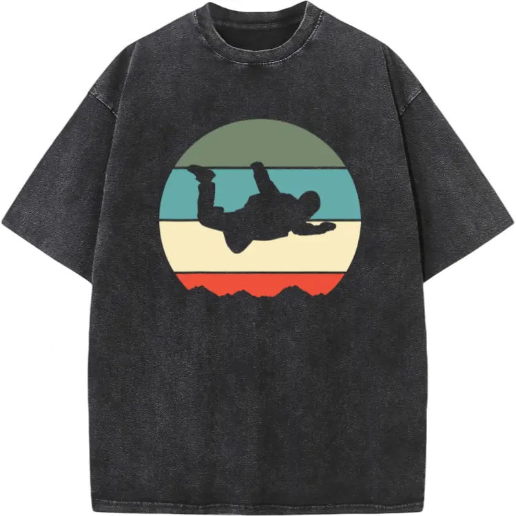 Retro T-Shirt for Skydiving Enthusiasts in Plus Size 2026