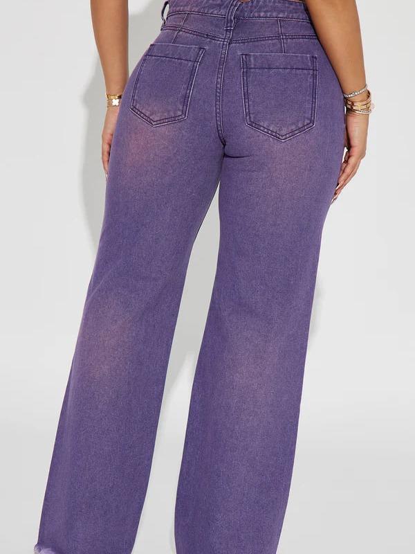 Ashtin Baggy Jeans - Purple