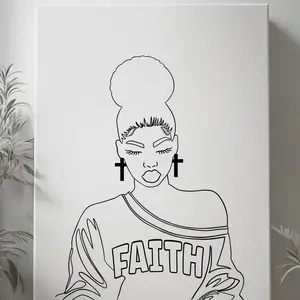 DTF Transfer Outline - Press & Paint Outline, Color your own DTF Print - Faith Coloring Activity - Sip and Paint Party - Coloring Paint Print Shortsleeve Mama