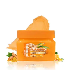 Turmeric Kojic Acid Body Scrub Enhanced Edition, cleanses the body, exfoliates and reduces acne scars, moisturizes and refreshes