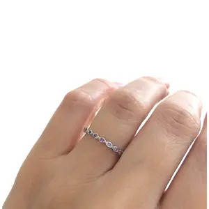 Amethyst Eternity Band