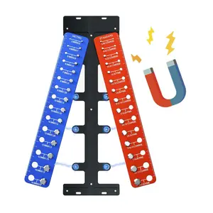 Detachable  Nut and Bolt Thread Checker, 30 Bolt and Nut Sizer with Romovable  Plates Thread Gauge 15 Standard and 15 Metric Wall-Mountable Bolt Size Finder Screw Size Chart