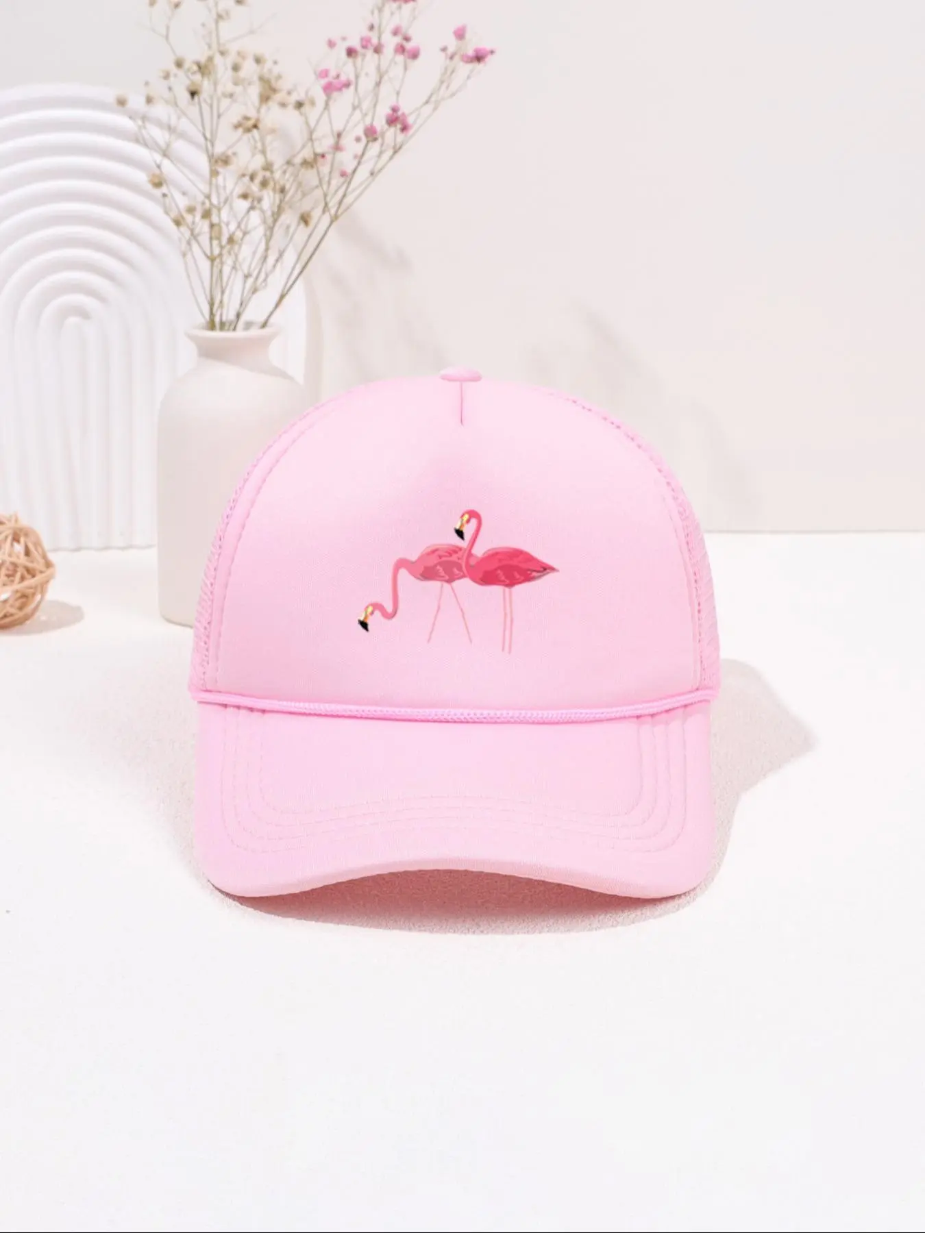 Fashion Flamingo Printing Baseball Cap, Funny Cap, Casual Outdoor Sports Hat for Men & Women, Adjustable Sun Protection Cap for Daily Wear