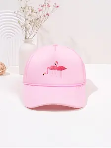 Fashion Flamingo Printing Baseball Cap, Funny Cap, Casual Outdoor Sports Hat for Men & Women, Adjustable Sun Protection Cap for Daily Wear