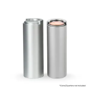 BCB Coin Holder – Coin Tube Holds 40 Plus Coins Quarter or Dollar Dispensers | Aluminum