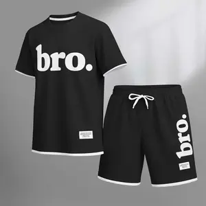 Men's God Is Good Print Shorts Set For Spring/Summer. A Casual Summer Outfit, Including A Short-Sleeved Shirt And Shorts, Suitable For Everyday Wear And Sports. A Two-Piece Set For A Relaxed And Energetic Lifestyle.