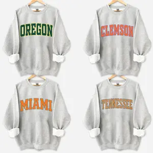 All Team Custom University Sweatshirt - Ash Grey, Personalized College Sweatshirt, University Name Sweater, Game Day Oufit, Back To School, Menswear & Womenswear