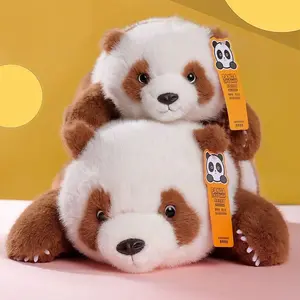 Panda Life Shop ，Realistic Reclining Panda Qizai Plush Toy Teddybear Stuffed Animal Chengdu Panda Base Official Souvenir Plush Exquisite Embroidery Craftsmanship Perfect Holiday Soft Cuddly Gift for Friends