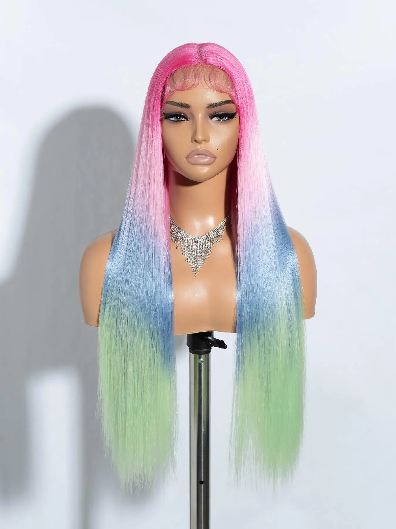 31 Inch Silky Straight Lace Front Synthetic Wigs, Glueless Hd Wigs Lace Wig, Heat Resistant Fiber Pre Plucked Hairline with Baby Hair Beginners Gluele