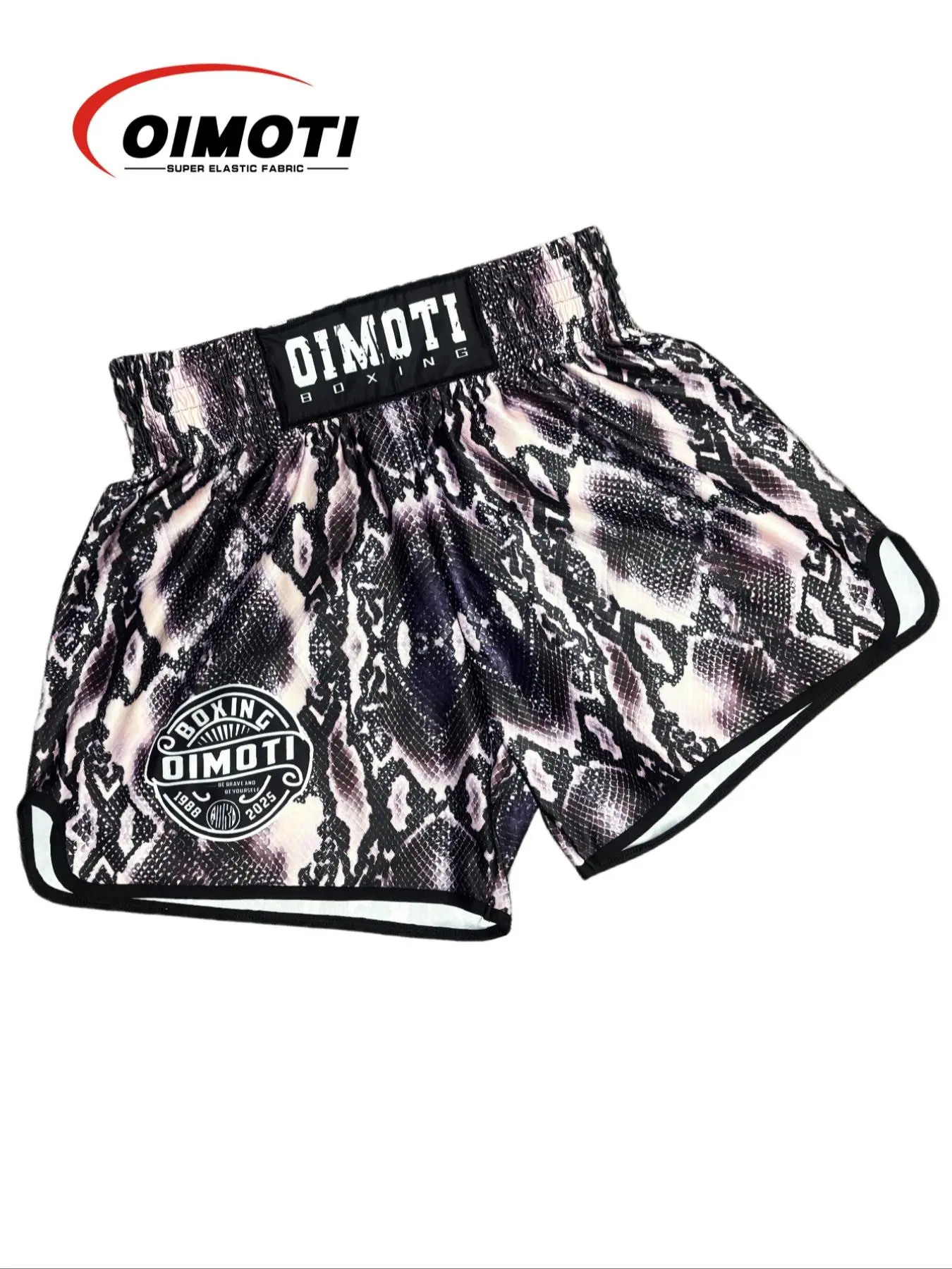 Unisex's Snakeskin Print Boxing Shorts, Breathable Quick Drying Gym Shorts, Men's Sportswear for Gym Workout Running Boxing, Athletic Shorts, Breathable Printed Shorts