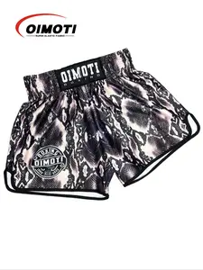 Unisex's Snakeskin Print Boxing Shorts, Breathable Quick Drying Gym Shorts, Men's Sportswear for Gym Workout Running Boxing