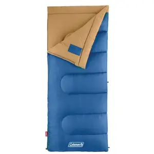 Coleman 110665 75 x 33 in. 20 deg Brazos Sleeping Bag, Blue