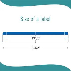 28 Sheets Light Blue File Folder Labels Total 252 Labels for File Folders