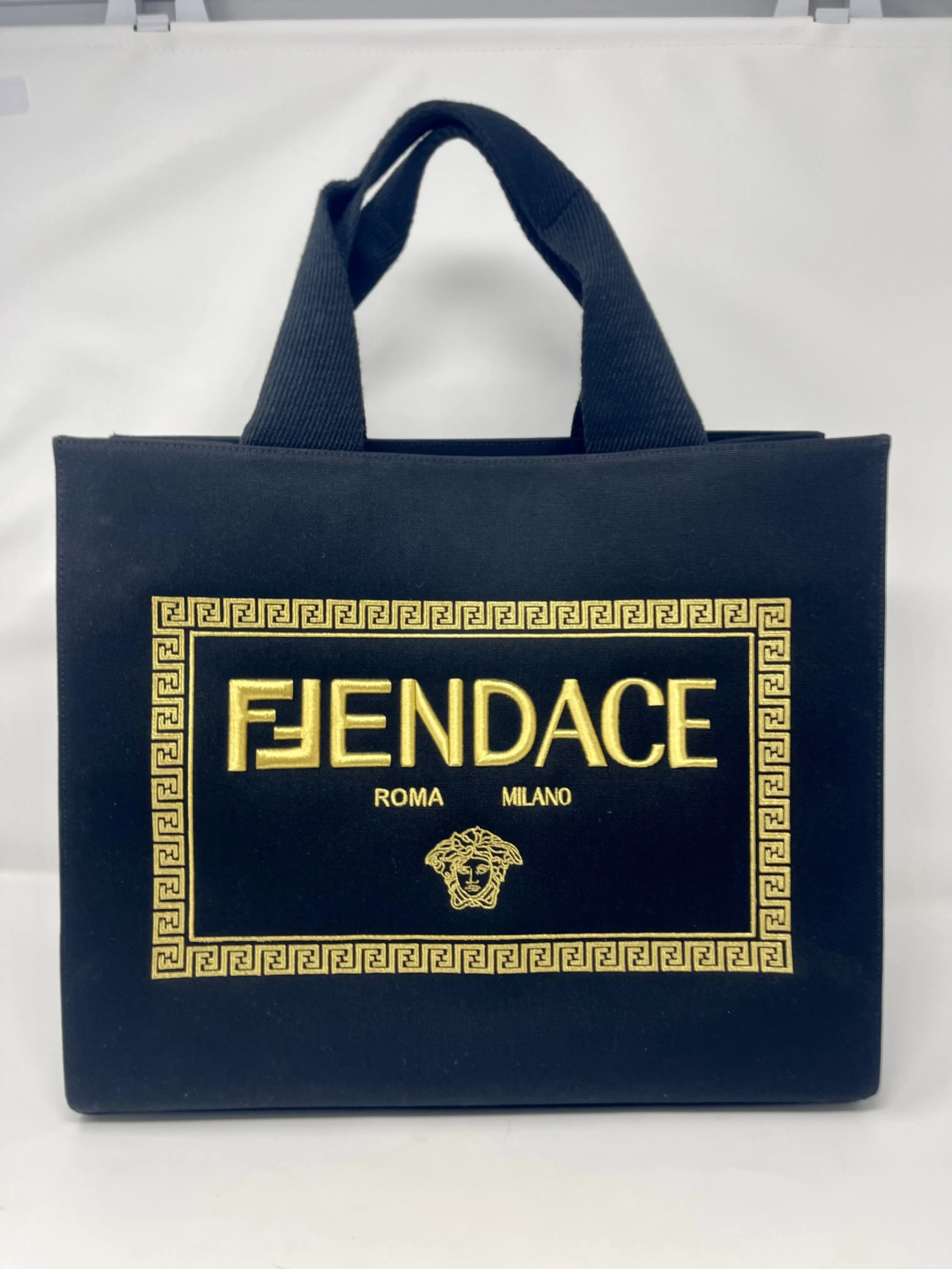 Pre-owned FENDI Canvas Tote Bags x Versace Fendace Sunshine Tote