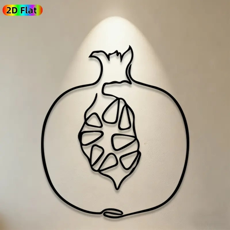 1pc Pomegranate Metal Wall Art,Pomegranate Statue Mural, Ideal Gift for New Year, Christmas, Pomegranate Decor Enthusiasts, Rust-Resistant Metal Wall Decor Wall Sculptures, Perfect for Living Room Wall & Garden Fence,Unique Home Decor