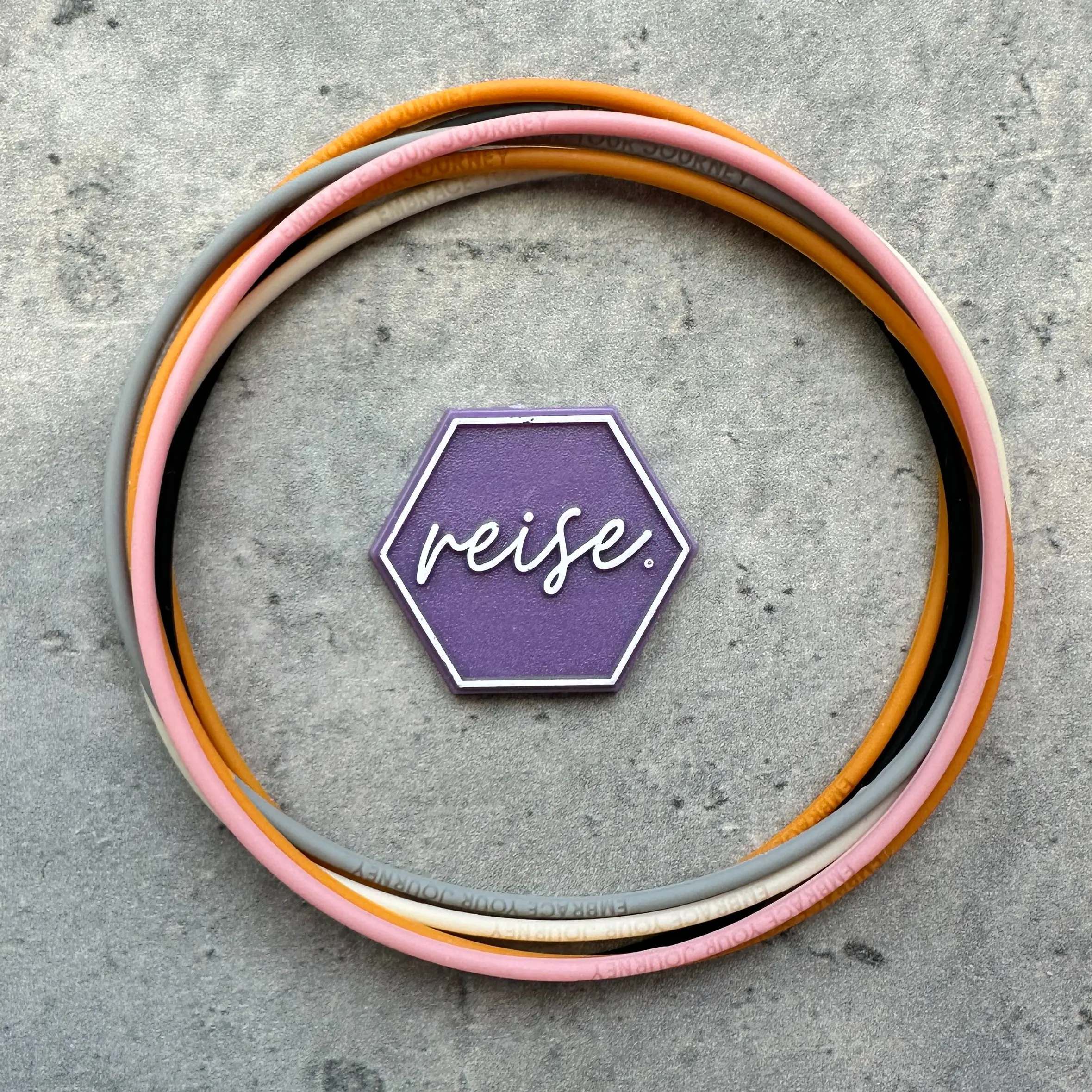 “Pencils Down” / reise. Silicone Stacking Bracelets / Moments Collection Stack / Multi-Colored