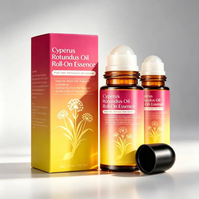 Natural Cyperus Rotundus Oil for Hair Removal, Body Care, Unwanted Hair Growth Reduction, Skin Soothing & Pore Minimizing - Suitable for All Skin Types (sohochic)